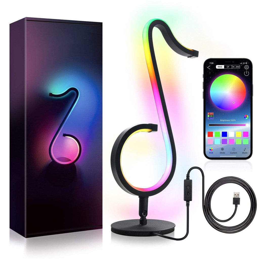 Gadget Gerbil Black / USB LED Musical Note Lamp
