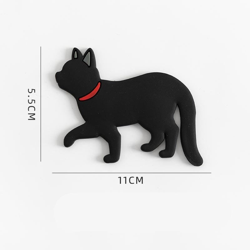 Gadget Gerbil Black / Walking Cat Tail Refrigerator Magnet