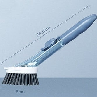 Gadget Gerbil Blue 1set handle Brush 2 In 1 Dishwashing Handle Cleaning Brush