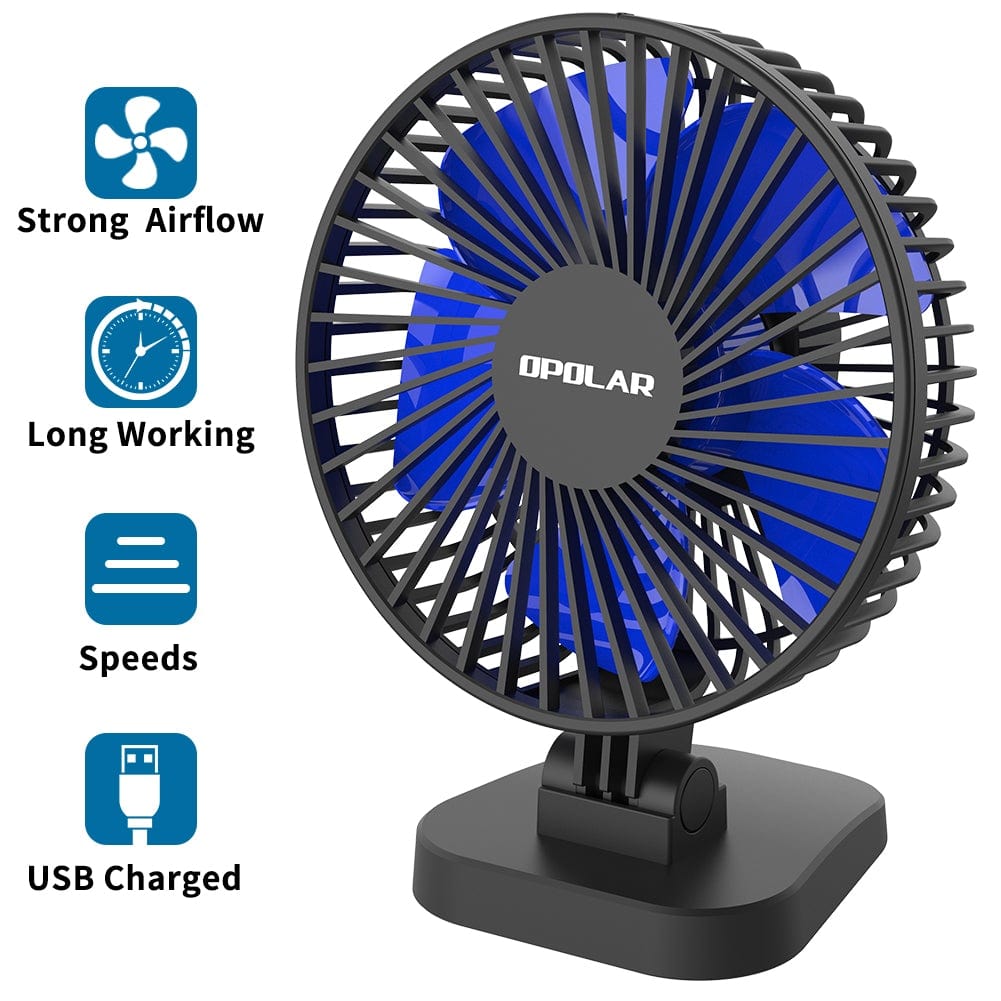 Gadget Gerbil Blue 4 Inch Mini USB Desk Fan