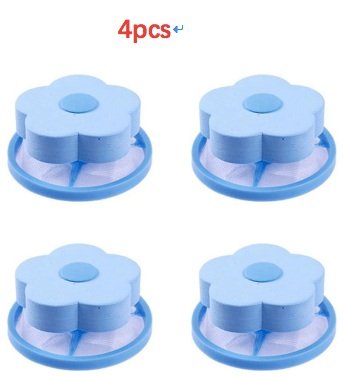 Gadget Gerbil Blue / 4 pcs Float Filter For Washing Machine Hair Remover