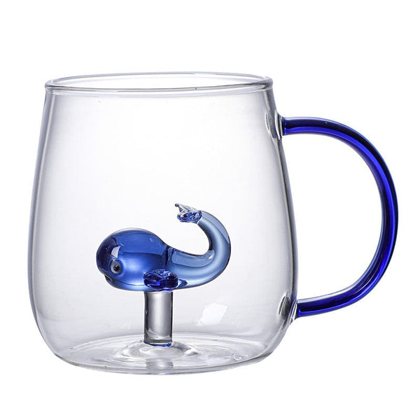 Gadget Gerbil Blue b Three-dimensional Cartoon Shape Glass Cup Home Cute