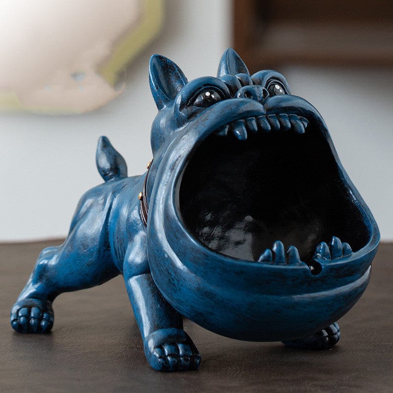 Gadget Gerbil Blue Ceramic Bulldog Ashtray