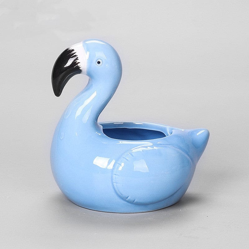 Gadget Gerbil Blue Ceramic Flamingo Ashtray