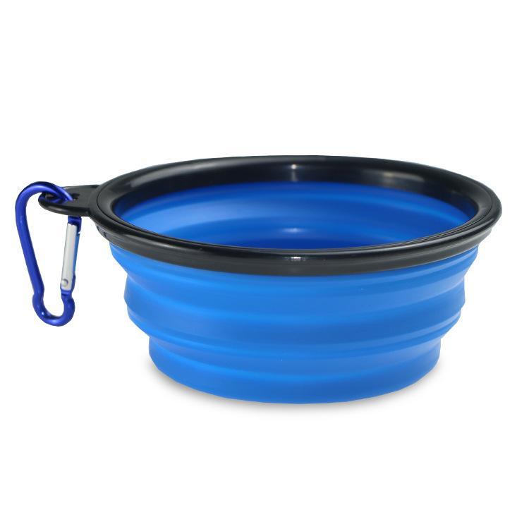 Gadget Gerbil Blue Collapsible Silicone Dog Bowl