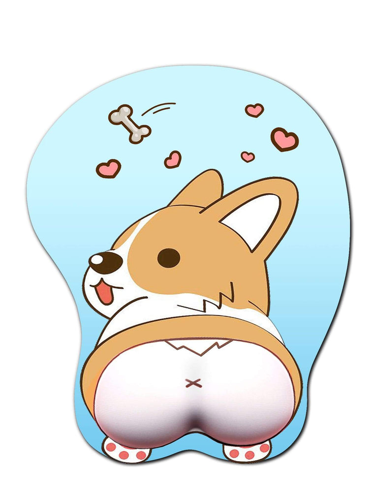 Gadget Gerbil Blue Corgi Butt Mousepad