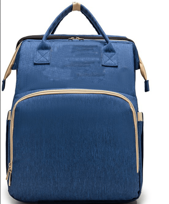 Gadget Gerbil Blue Diaper Backpack With Changing Bed
