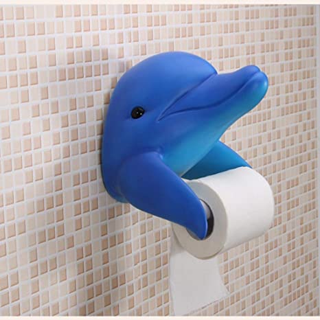 Gadget Gerbil Blue Dolphin Toilet Paper Holder
