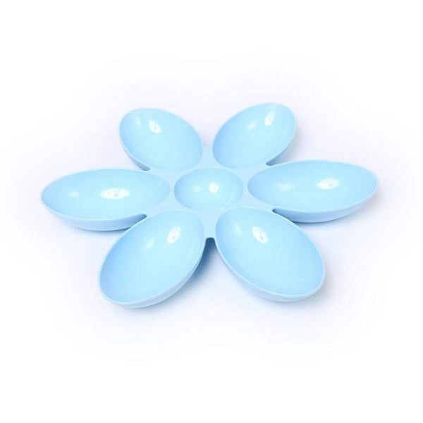 Gadget Gerbil Blue Flower Petal Shaped Cat Bowl