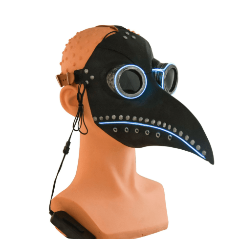 Gadget Gerbil Blue Light Up LED Plague Doctor Mask