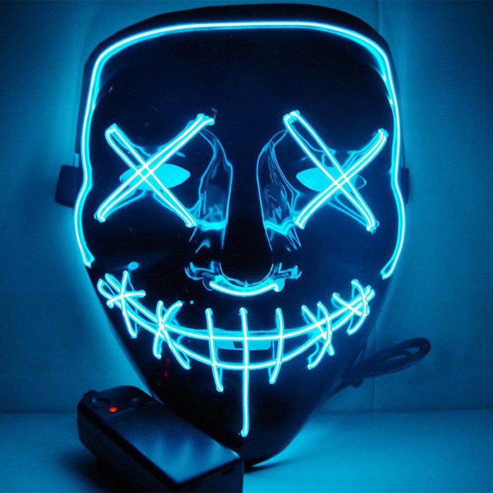 Gadget Gerbil Blue Light Up LED Purge Mask