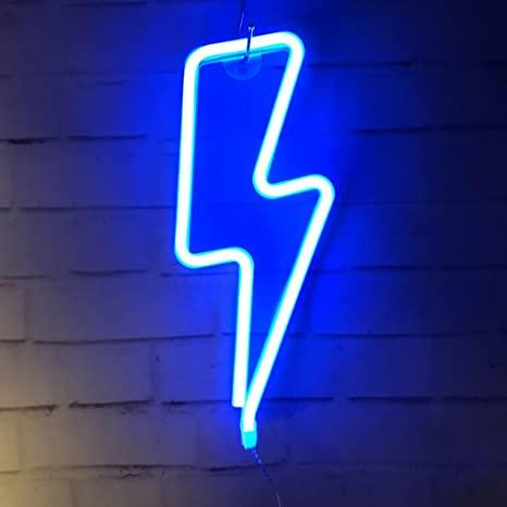 Gadget Gerbil Blue Lightening Neon Sign