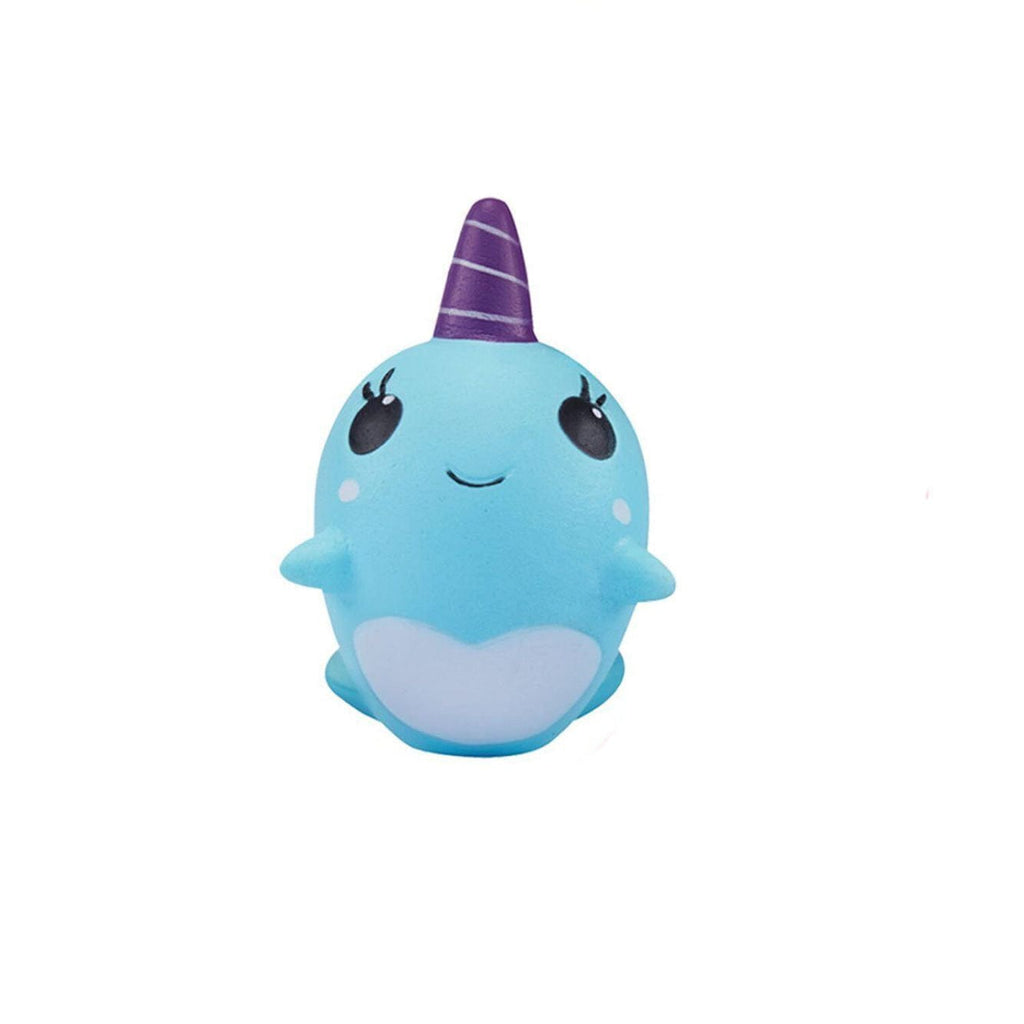 Gadget Gerbil Blue Narwhal Squishy Toy