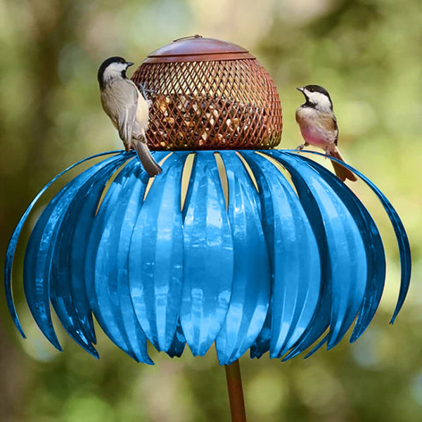 Gadget Gerbil Blue Petal Shaped Bird Feeder
