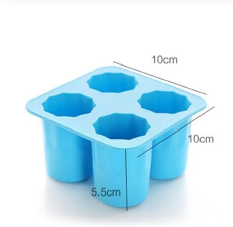 Gadget Gerbil Blue Silicone Ice Maker Mould Bar Party Drink Ice Tray Cool Shape Ice Cube Freeze Mold 4-Cup Ice Mold Cup