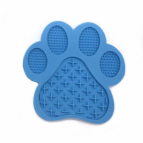 Gadget Gerbil Blue Silicone Paw Shaped Pet Licking Mat