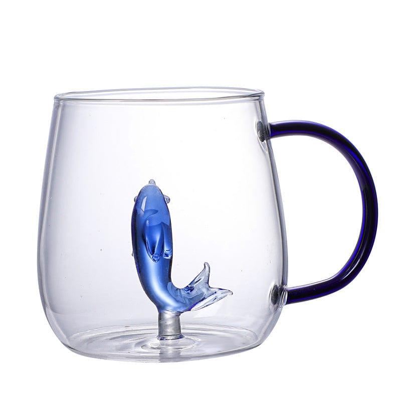 Gadget Gerbil Blue Three-dimensional Cartoon Shape Glass Cup Home Cute