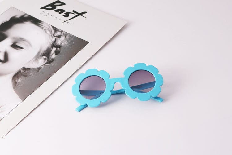 Gadget Gerbil Blue Transparent Sun Flower Glasses
