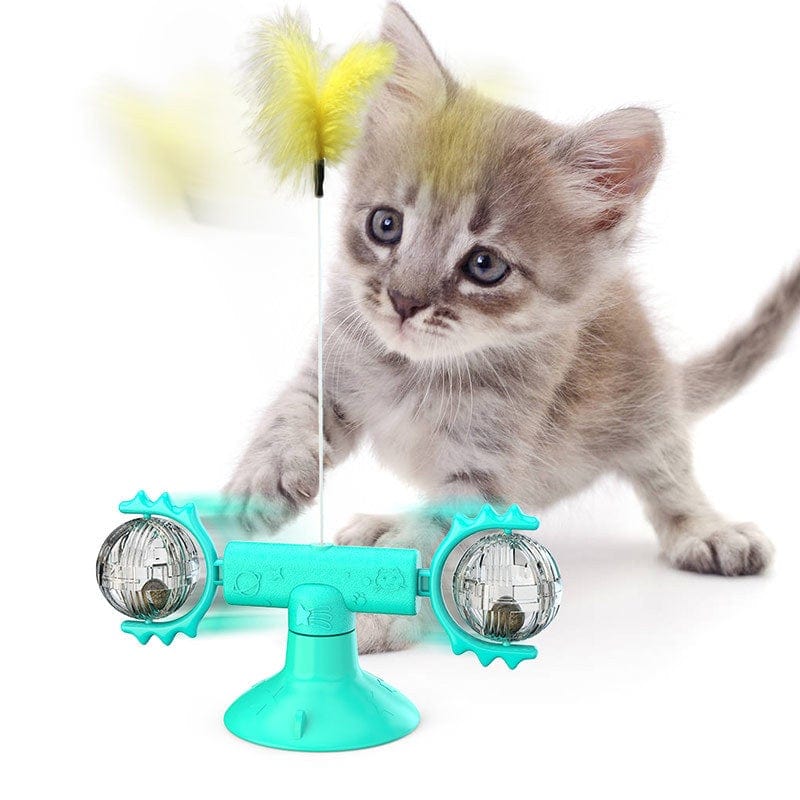 Gadget Gerbil Blue Turntable Cat Turntable Cat Windmill  Glowing Toy