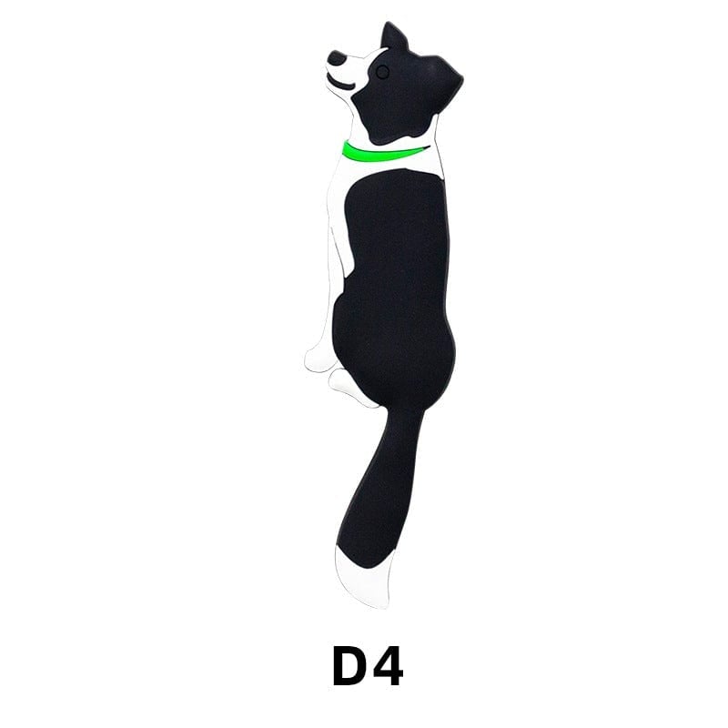 Gadget Gerbil Border Collie Flexible Adhesive Dog Fridge and Wall Hooks