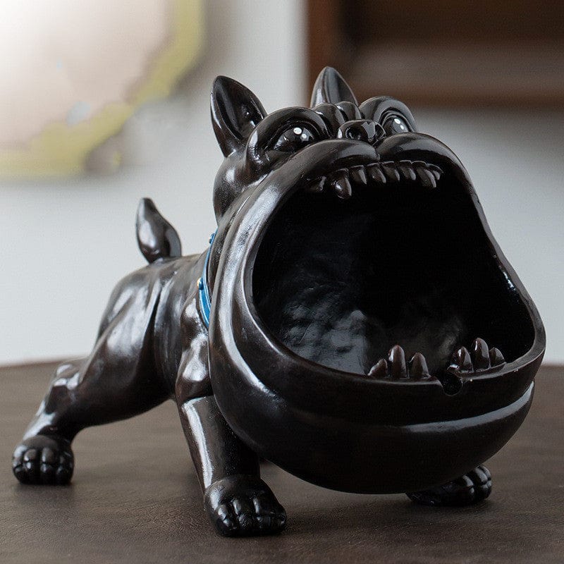 Gadget Gerbil Bronze brown Ceramic Bulldog Ashtray