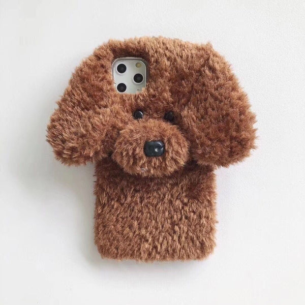 Gadget Gerbil Brown / IPhone11 Hot Super Cartoon 3D Plush Teddy Pet Dog Cute Soft Phone Case Back Cover