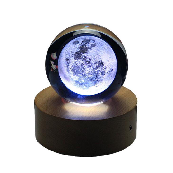Gadget Gerbil BT music / Moon / 100mm 3D Moon Crystal Ball