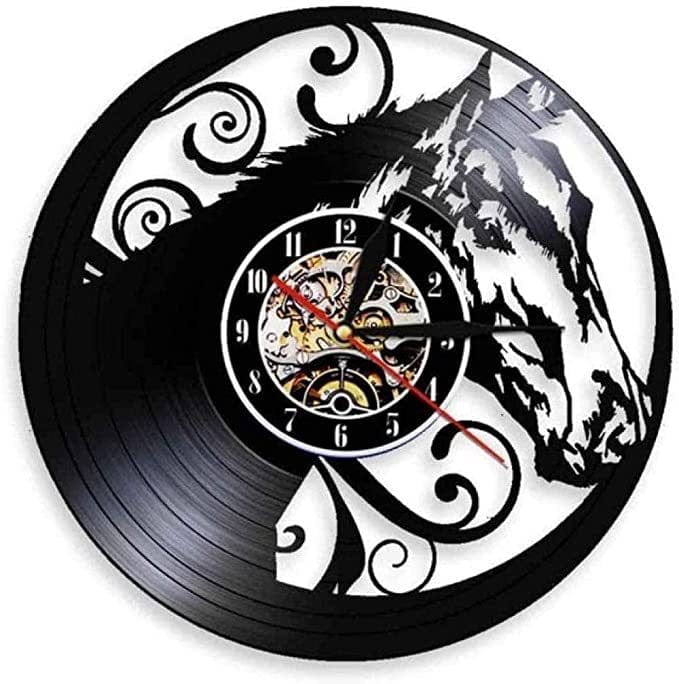 Gadget Gerbil C / Without light Vinyl Record Horse Wall Clock