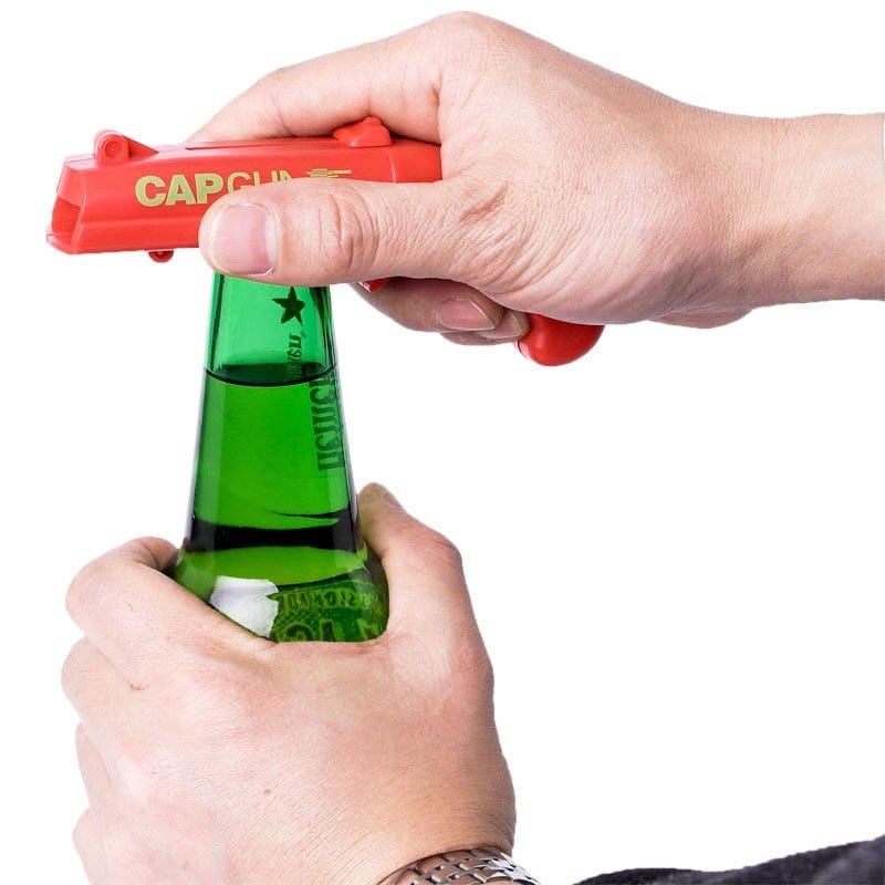 Gadget Gerbil Can Openers Spring Catapult Launcher Gun Shape Bar Tool Drink Opening Shooter Beer Bottle Opener Creative