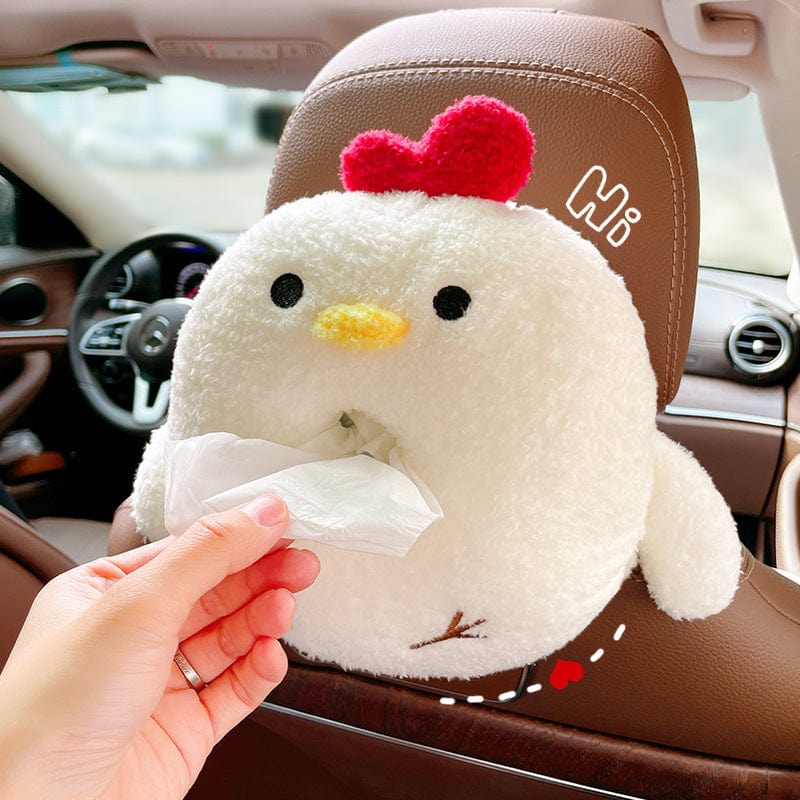 Gadget Gerbil Car Seat Plush Chicken Tissue Holder