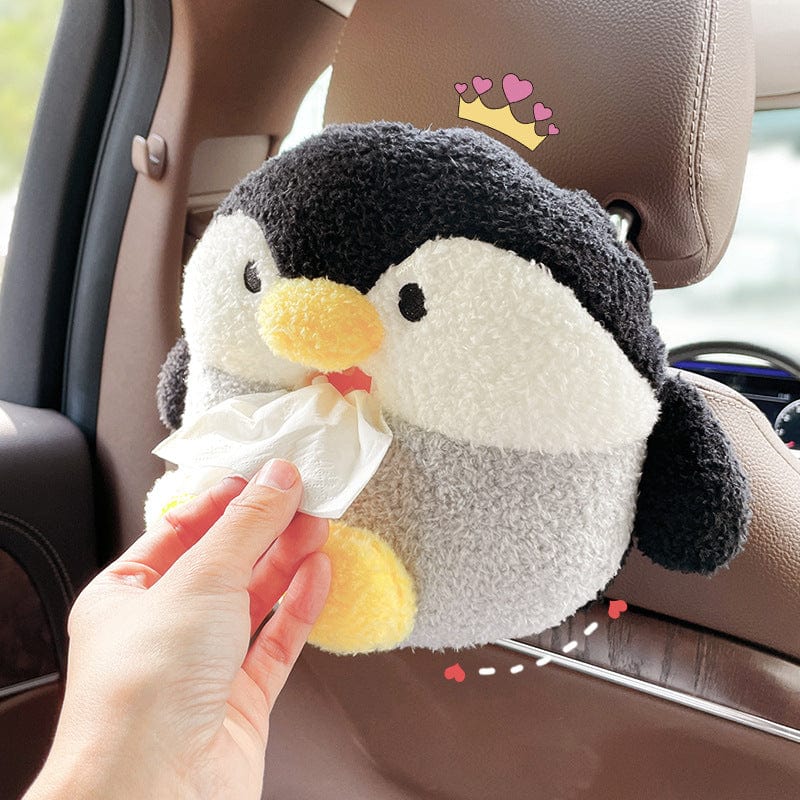 Gadget Gerbil Car Seat Plush Penguin Tissue Holder