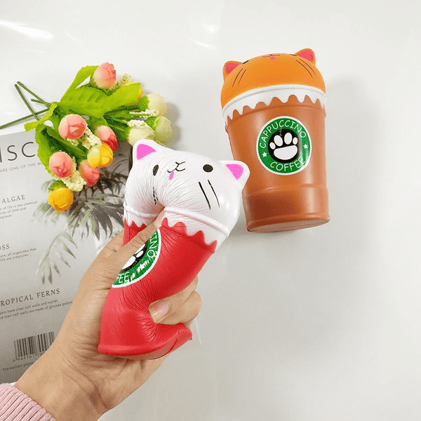 Gadget Gerbil Cat Cappuccino Squishy Coffee Cup