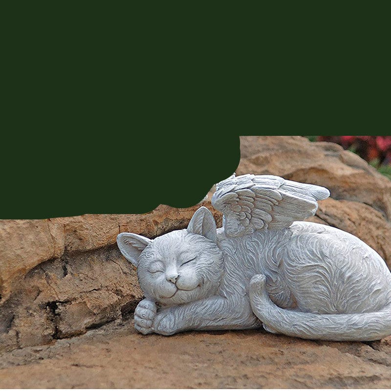 Gadget Gerbil Cat Sleeping Angel Pets Garden Statues