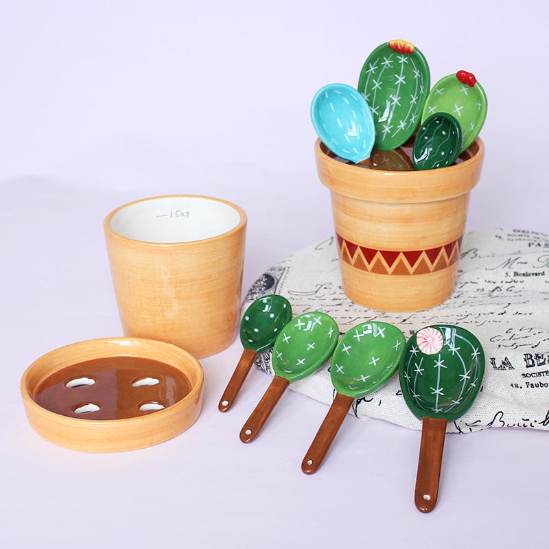 Gadget Gerbil Ceramic Cactus Spoon (4 Pack)