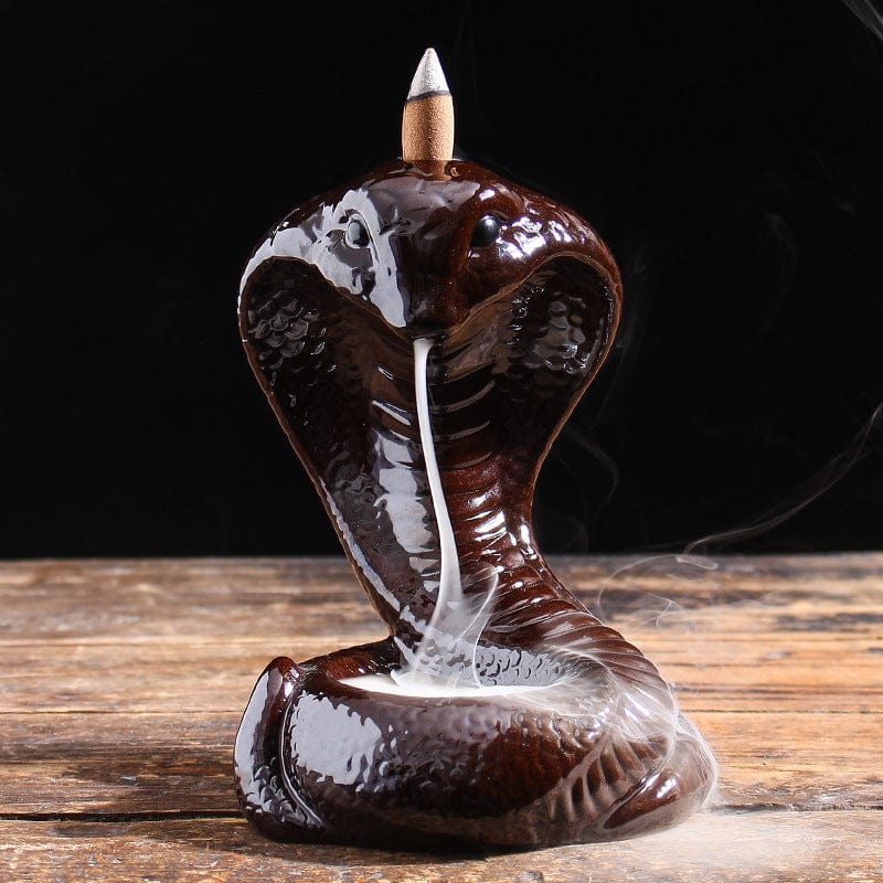 Gadget Gerbil Ceramic Cobra Snake Backflow Incense Burner