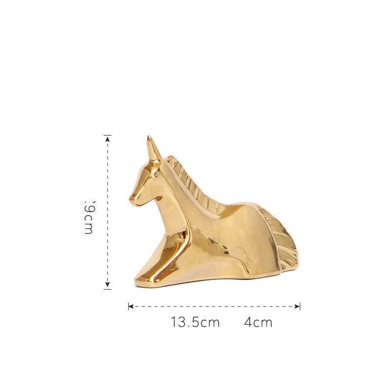 Gadget Gerbil Ceramic Golden Unicorn