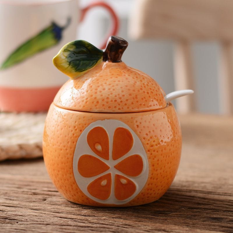 Gadget Gerbil Ceramic Orange Seasoning Jar