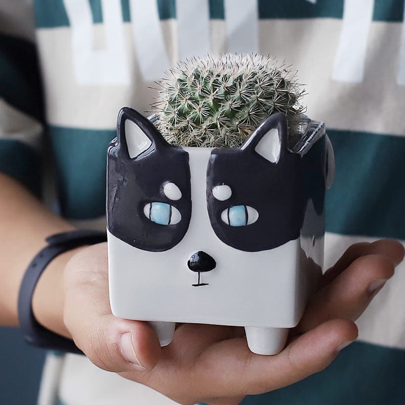 Gadget Gerbil Ceramic Shiba Flower Pot