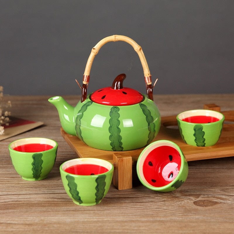 Gadget Gerbil Ceramic Watermelon Shaped Tea Set