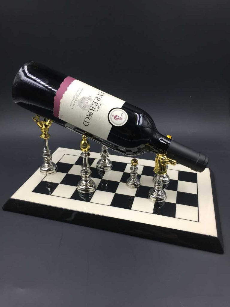 Gadget Gerbil Chess Board Wine Holder