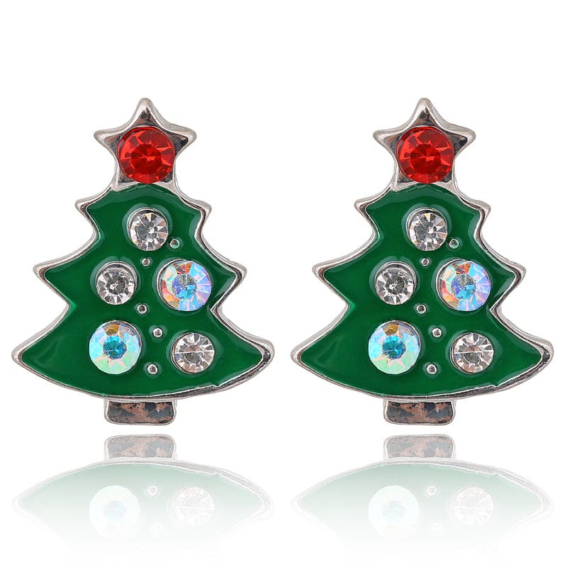 Gadget Gerbil Christmas tree Santa Claus Pendant Earrings