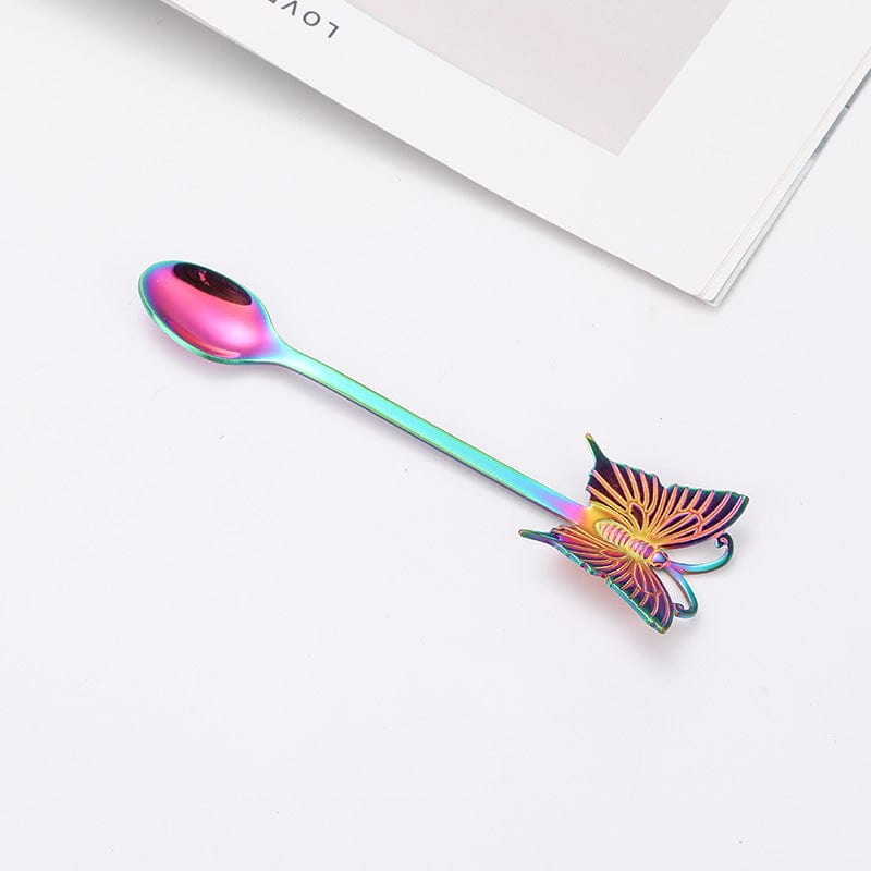 Gadget Gerbil Color spoon Stainless Steel Butterfly Coffee Spoon