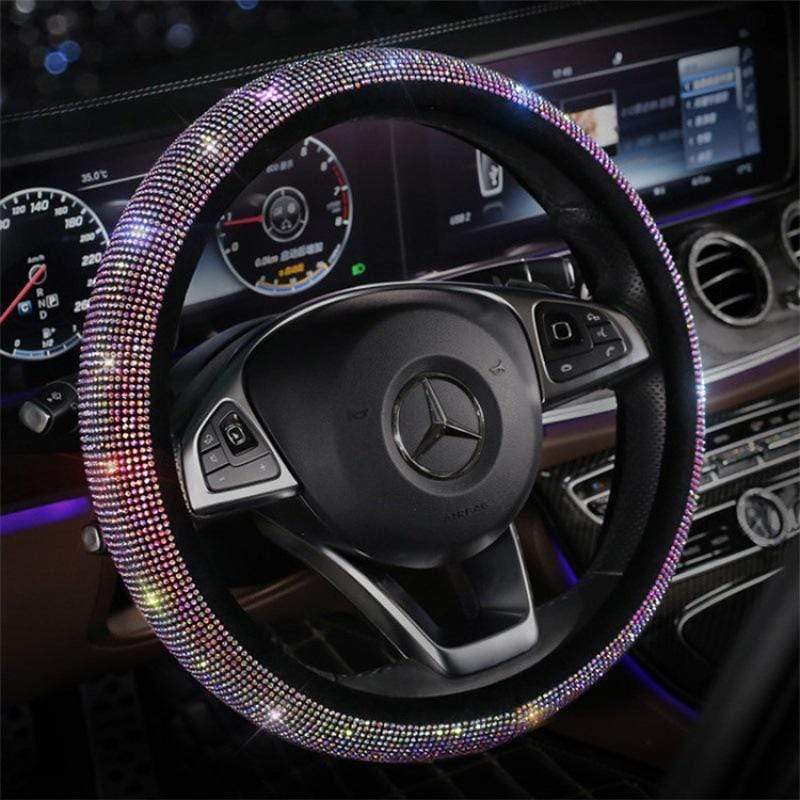 Gadget Gerbil Colorful Crystal Steering Wheel Cover