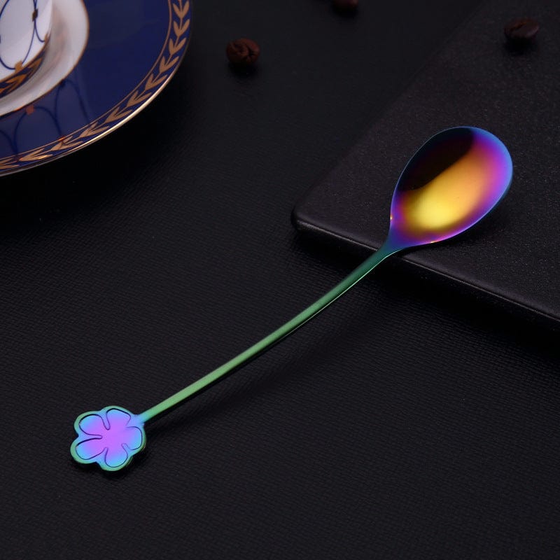 Gadget Gerbil Colorful Four Leaf Clover Mixing Spoon