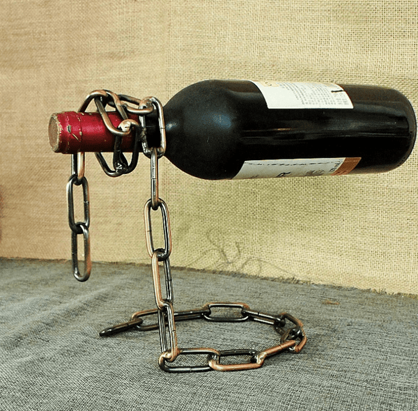 Gadget Gerbil Copper Chain Lasso Wine Bottle Holder