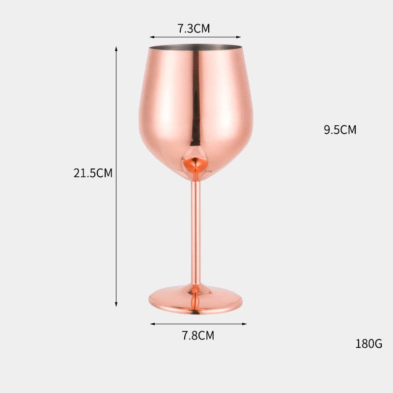 Gadget Gerbil Copper plating 500ml Stainless Steel Wine Glass Goblet