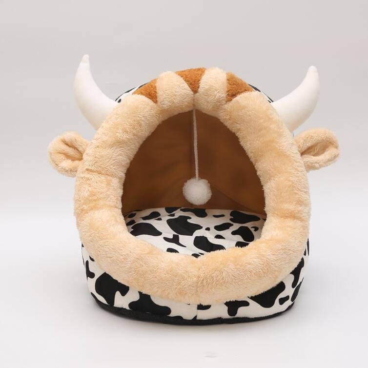 Gadget Gerbil Cow / S Foldable Cow Pattern Cat Bed