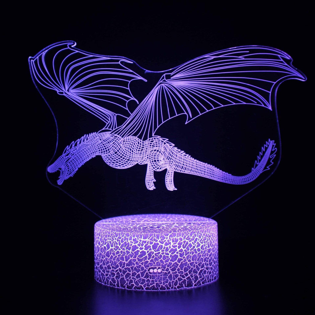 Gadget Gerbil Crack 16 telecontrol 3D LED Dragon Lamp Night Light