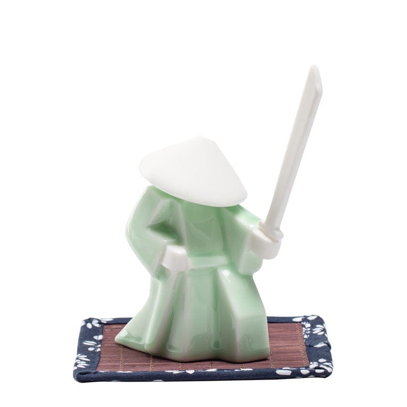 Gadget Gerbil cyan Ceramic Samurai Knight Ornament