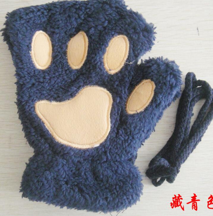 Gadget Gerbil Dark blue Short Finger Bear Paw Gloves
